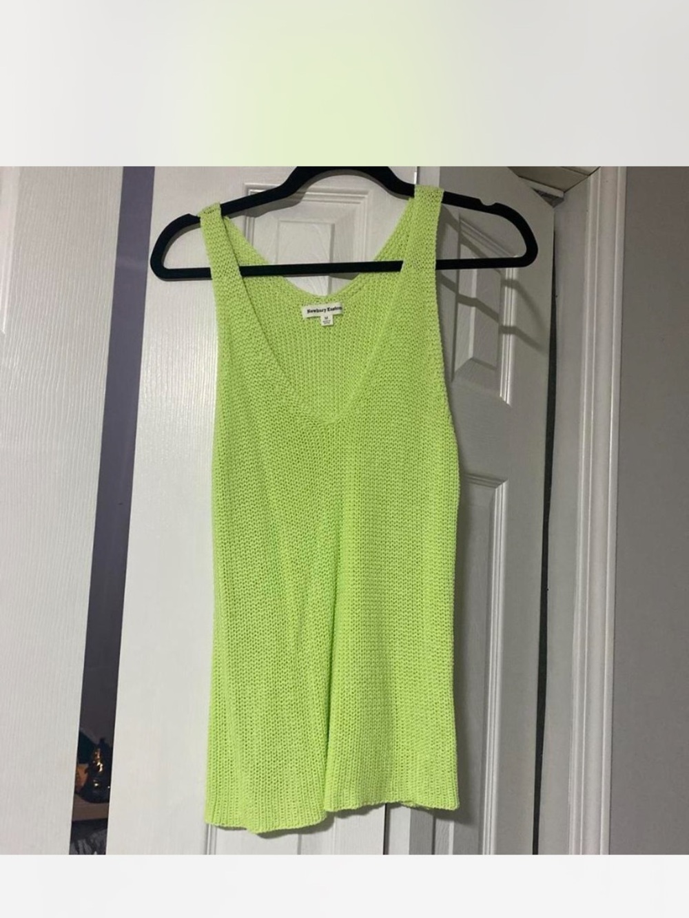 Newbury Kustom Lime Green Knit Tank Top